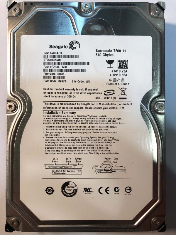 Seagate ST3640323AS — ürün fotoğrafı 1
