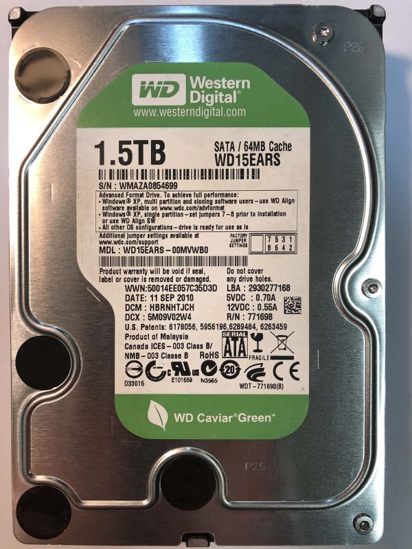 Western Digital WD15EARS — ürün fotoğrafı 1