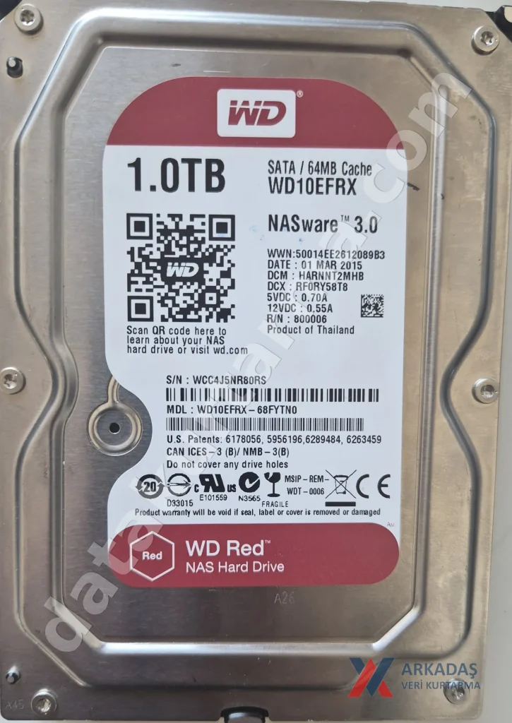Western Digital WD10EFRX — ürün fotoğrafı 1