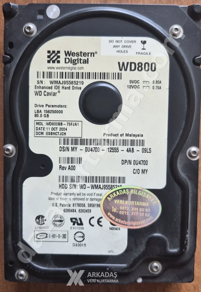 Western Digital WD800BB — ürün fotoğrafı 1