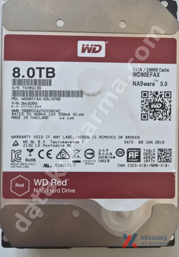 Western Digital WD80EFAX — ürün fotoğrafı 1